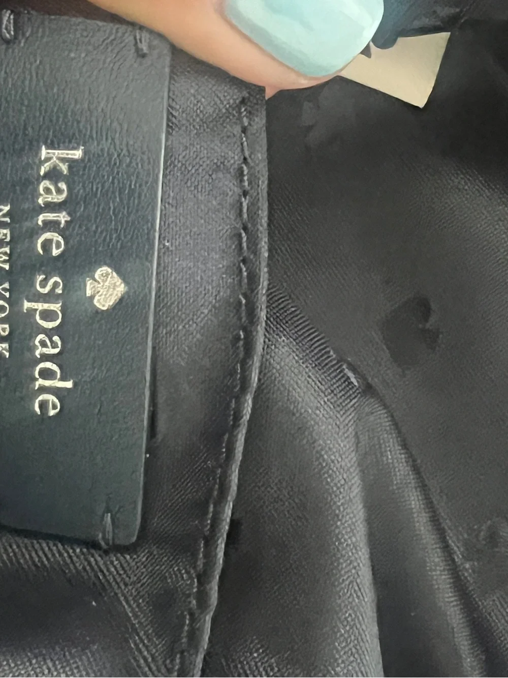Kate Spade Briar Lane Blue Tweed Mini Convertible Backpack